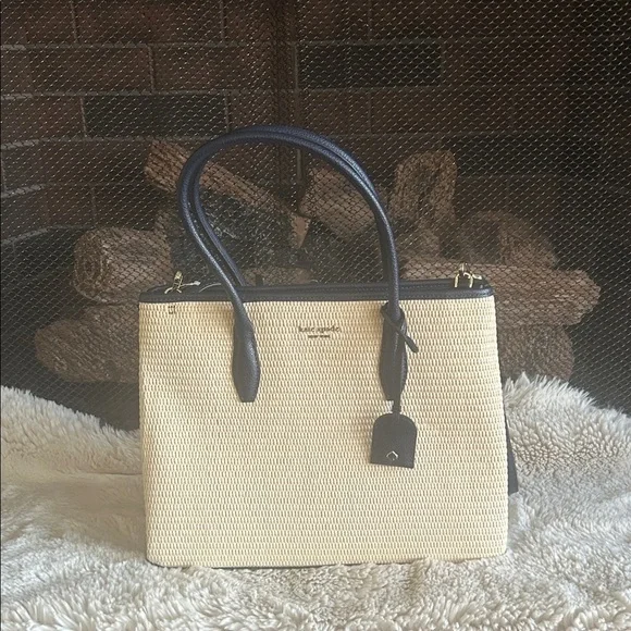 Kate Spade Cream and Blue Tote Bag - Picture 1 of 5